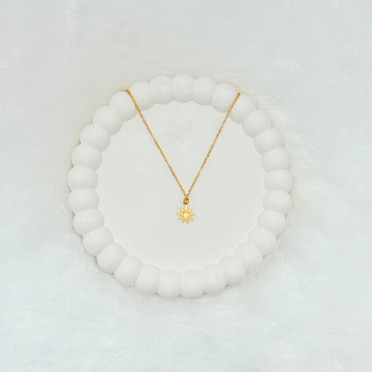 Sparkling Sunburst Pendant Necklace