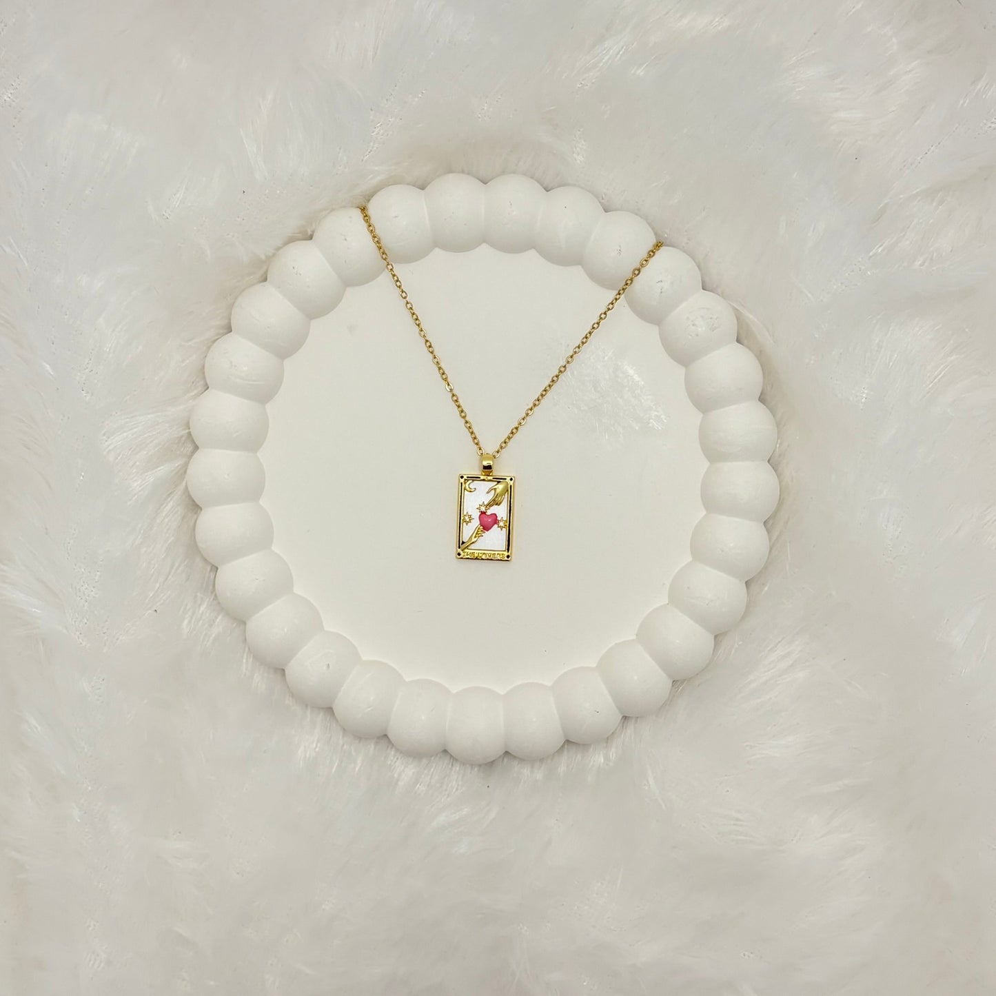 Mystical 'The Lovers' Tarot Card Necklace