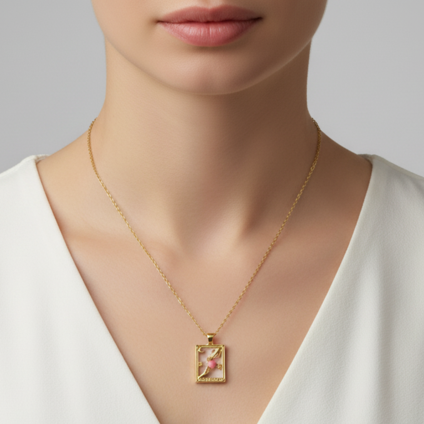 Mystical 'The Lovers' Tarot Card Necklace