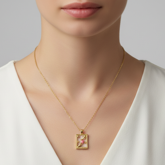 Mystical 'The Lovers' Tarot Card Necklace