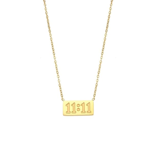 Stylish "11:11" Bar Pendant Necklace
