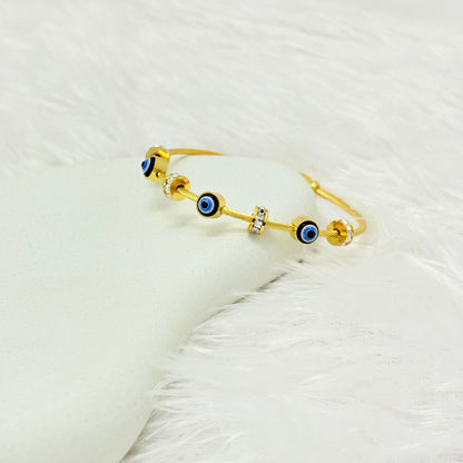 Elegant Gold Evil Eye Kada