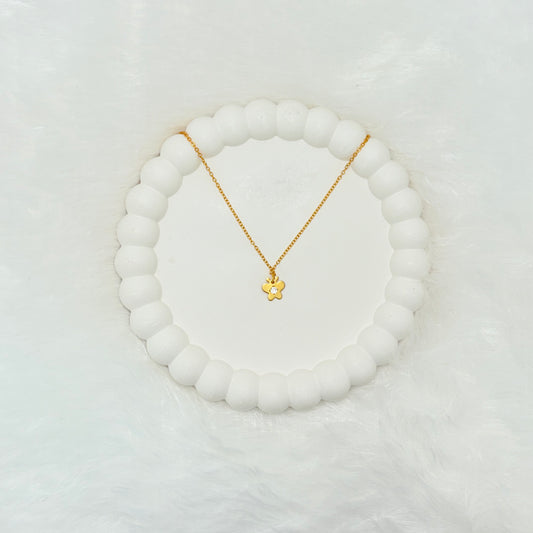 Dainty Crystal Center Butterfly Necklace