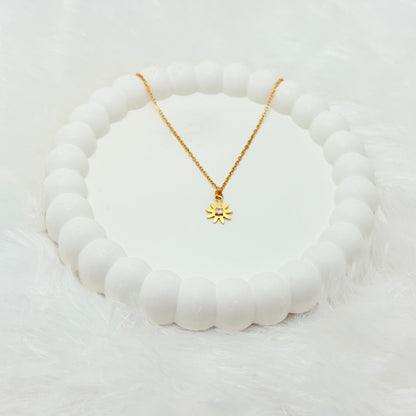 Sparkling Sunburst Pendant Necklace