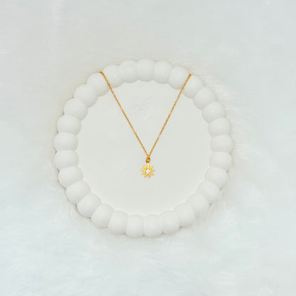 Sparkling Sunburst Pendant Necklace