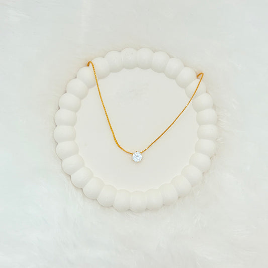 Timeless Solitaire Crystal Pendant Necklace