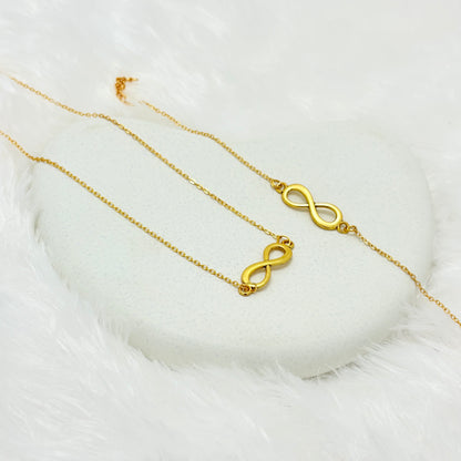 Timeless Infinity Necklace and Bracelet Set