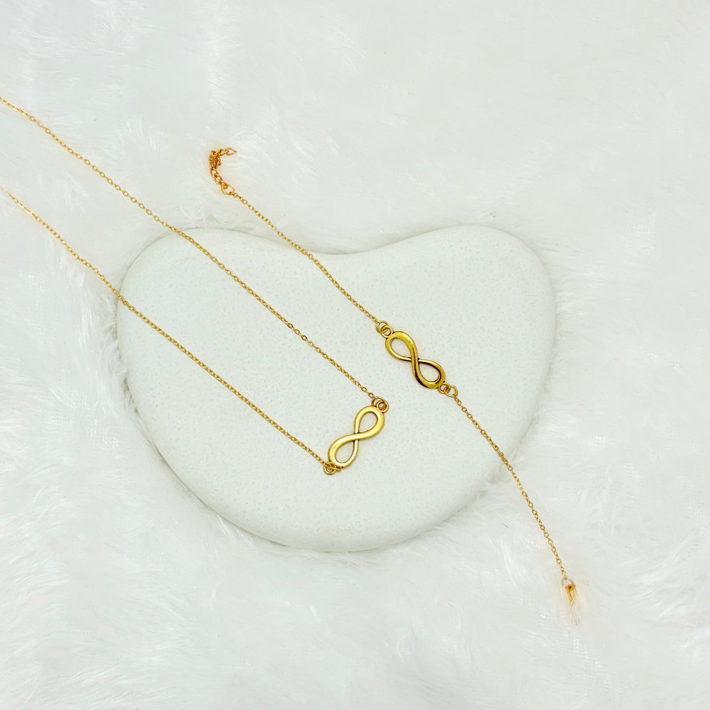Timeless Infinity Necklace and Bracelet Set