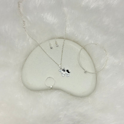 Magical Silver Unicorn Necklace and Accessory Set
