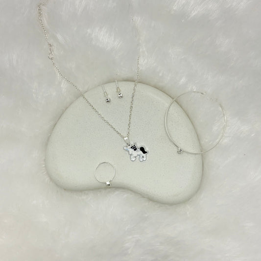 Magical Silver Unicorn Necklace and Accessory Set
