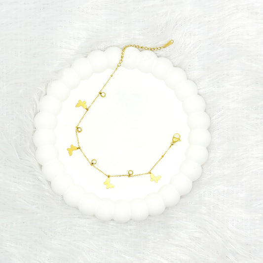 Delicate Dainty Butterfly Charm Bracelet