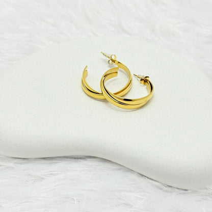 Chic Double-Hoop Stud Earrings