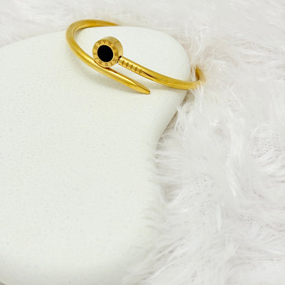 Bold Roman Numeral Nail Bangle