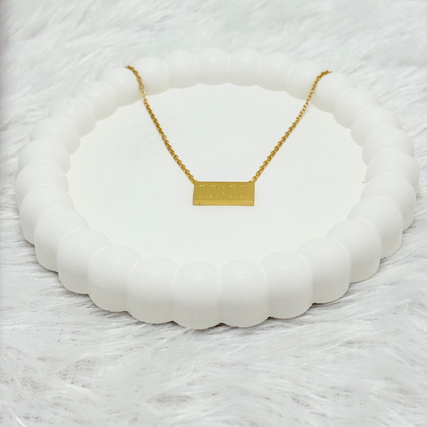 Stylish "11:11" Bar Pendant Necklace