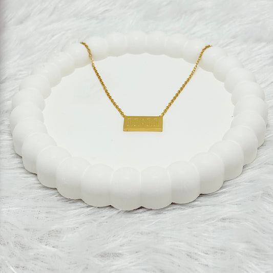 Stylish "11:11" Bar Pendant Necklace