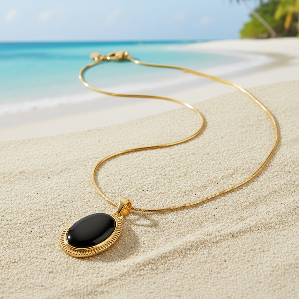 Elegant Onyx Pendant Necklace
