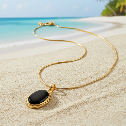 Elegant Onyx Pendant Necklace